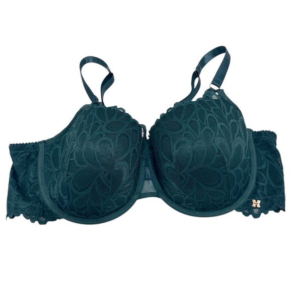Savage X Fenty 44DD Green Lace Balconette Bra – “Savage Not Sorry” Lightly Lined - Picture 4 of 9